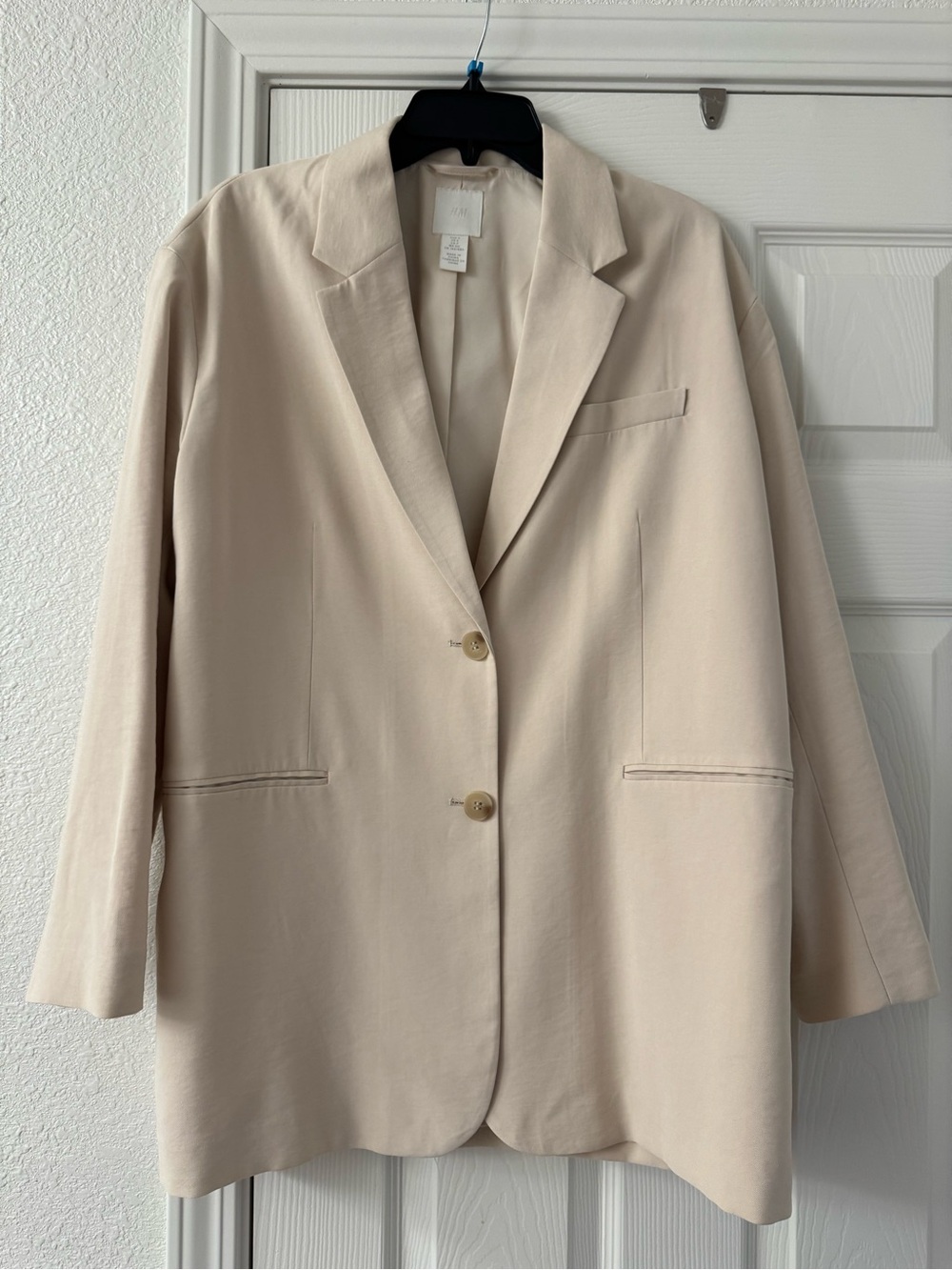 H&M Light Beige Oversized Blazer